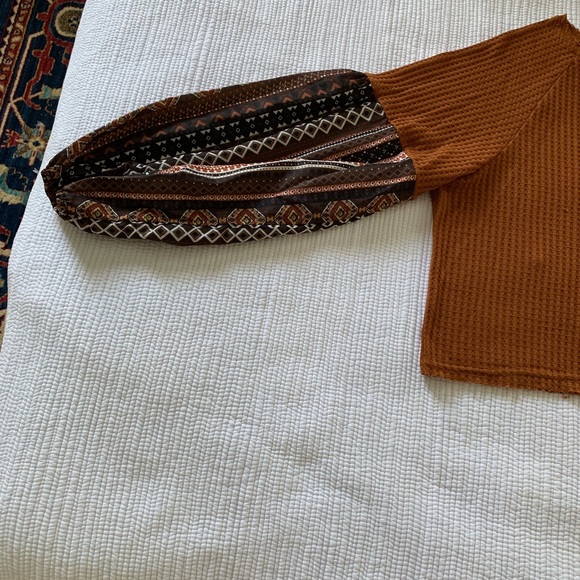 Thermal waffle knit crop top - Picture 2 of 5